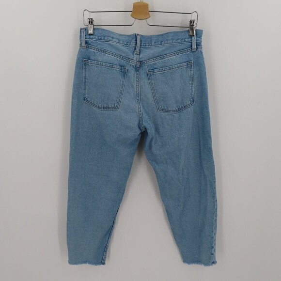 Old Navy Womens 6 High Rise Slouchy Taper Light Wash Denim Jeans Button Fly - Picture 5 of 10